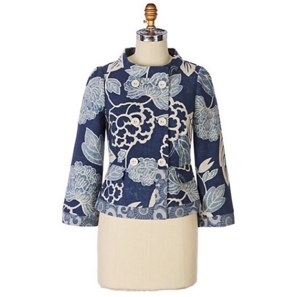 Anthropologie Jackets & Blazers - Anthropologie Elevenses Ikebana Floral Jacket